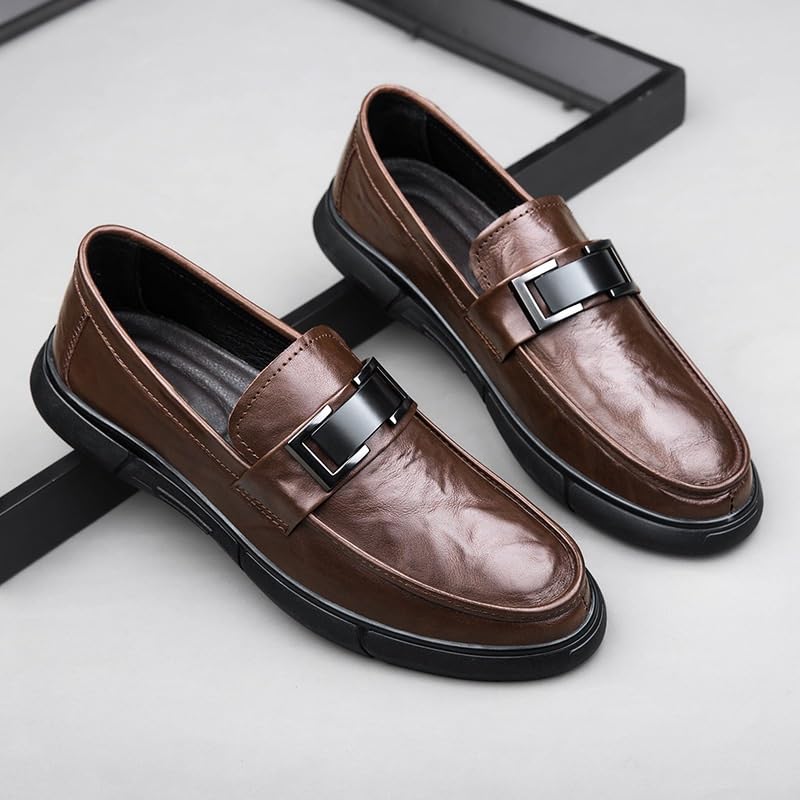 Men's Genuine Leather Low Oxford Men's Double Monk Strap Fashion Luxury Slip on Formal Business Oxford Shoes Metal Shoelaces Weeding Prom Derby Shoes3