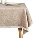 Produktbild GLORY SEASON Rustikale Tischdecke aus Leinen, waschbar, massiv, schwer, Hellbraun, 150 x 305 cm, rechteckig, Spitzenkante für Küche, Esszimmer, Dekoration