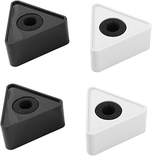 FAVOMOTO 4pcs Microphone Logo Flag Bracket Square Stand Office Accessories Triangle Microphone Station Logo Mic Logo Flag Mic Logo Cube Triangular Shaped Stand Mic Station Logo Mic Mark Jib