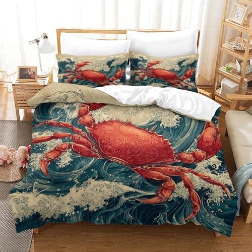 Linge de lit double motif pommes rouges 3d au fini microfibre super douce unique - 3