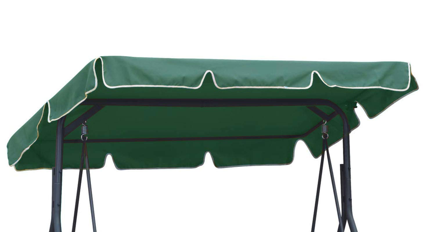 Ferocity Universal Dachbezug für Hollywoodschaukel Dach-Plane für 3 sitzer XL ca 230 x 120 cm für Garten-Schaukel Dachplane Ersatzdach Sonnendach Grün [101]