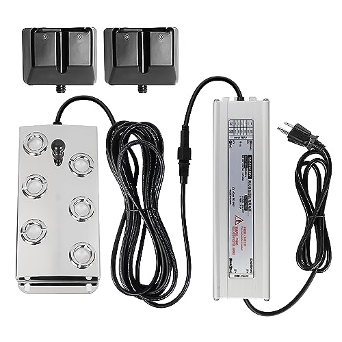 HNZXIB Mist Maker Fogger 6 Head Ultrasonic Mist Fogger with Power Supply?6 Head Ultrasonic Mist Maker Fogger,Mist Maker Fogger Water Fountain for Rockery/Pool/Fish Pond Fog (Sliver 6 Heads)