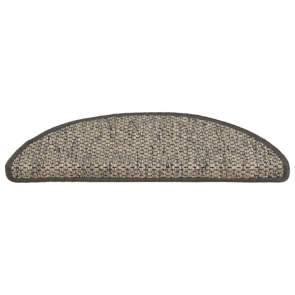 homiuse Treppenmatten Selbstklebend Sisal 15 STK. 65x25 cm Anthrazit Treppenstufen Matten Modern Stufenteppich Stufenmatten Innen Treppenstufen Schutz Treppenstufen Antirutsch Komfortabel & Warm