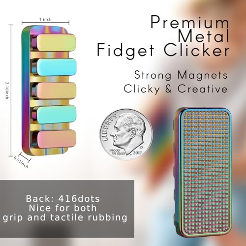 Fidget Toys for Adults, Metal Fidget Clicker with Adjustable Noise Level - image 2