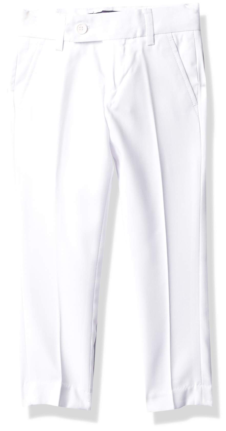 a.x.n.y Boys' Solid Dress Pants, White, 12