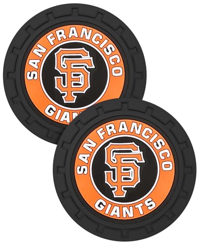 Car Cup Holder Coasters for San Francisco Giants Baseball Fans, Silicone Non-Slip Car Coasters for Car Cup Holder,Car Interior Accessories, SF Giants