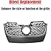 BST BSSP Front Bumper Grille Carbon Fiber Print Upper Hex Mesh Grill Comptble with 2006 2007 2008 2009 Volkswagen VW MK5 Jetta GTI/GLI, ABS Material, W/Hole&Chrome Trim