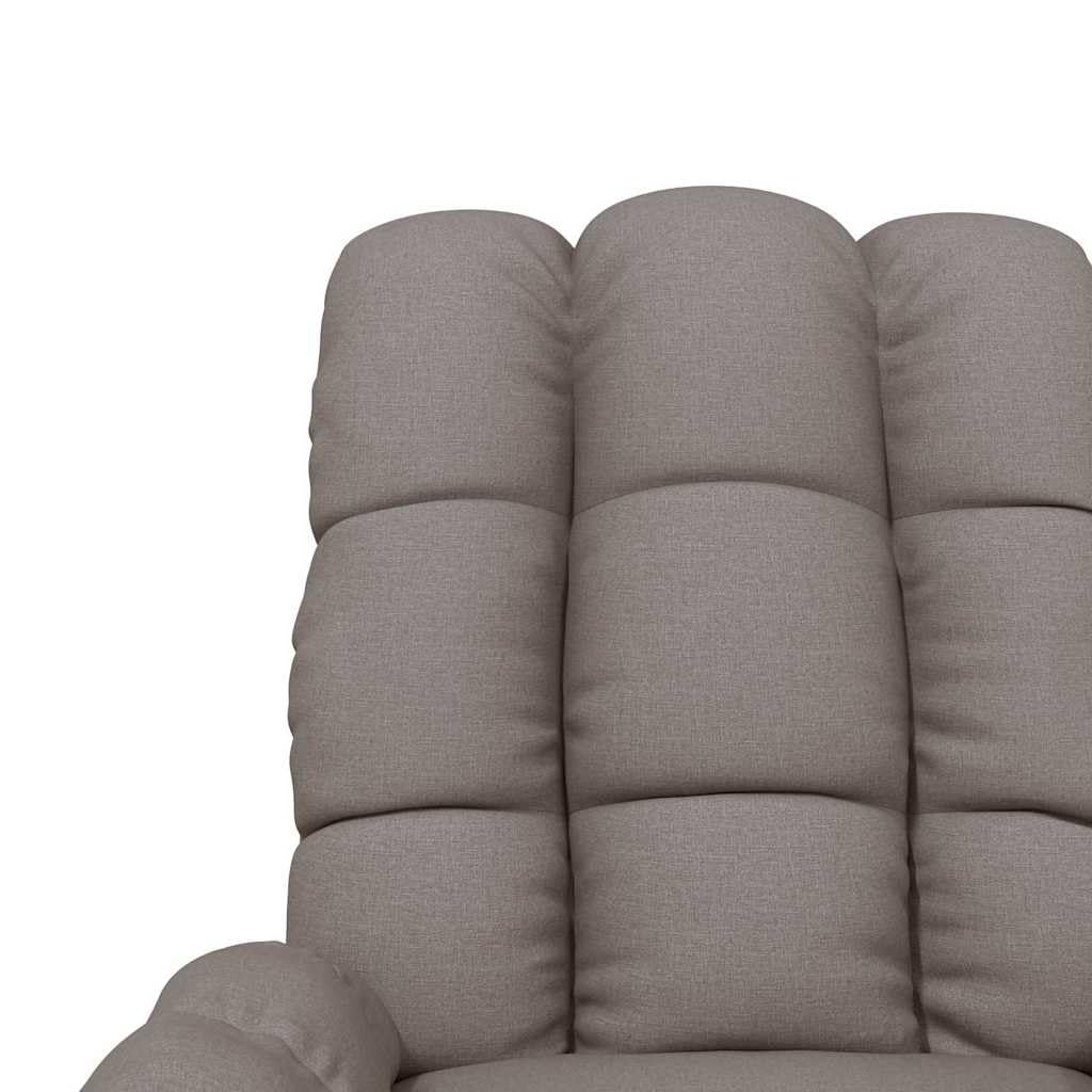 Elektryczny fotel do masażu taupe z tkaniny