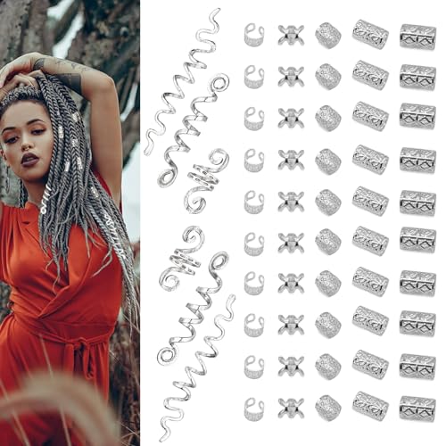 Perles de cheveux serpentine pour dreadlocks au quotidien et festivals