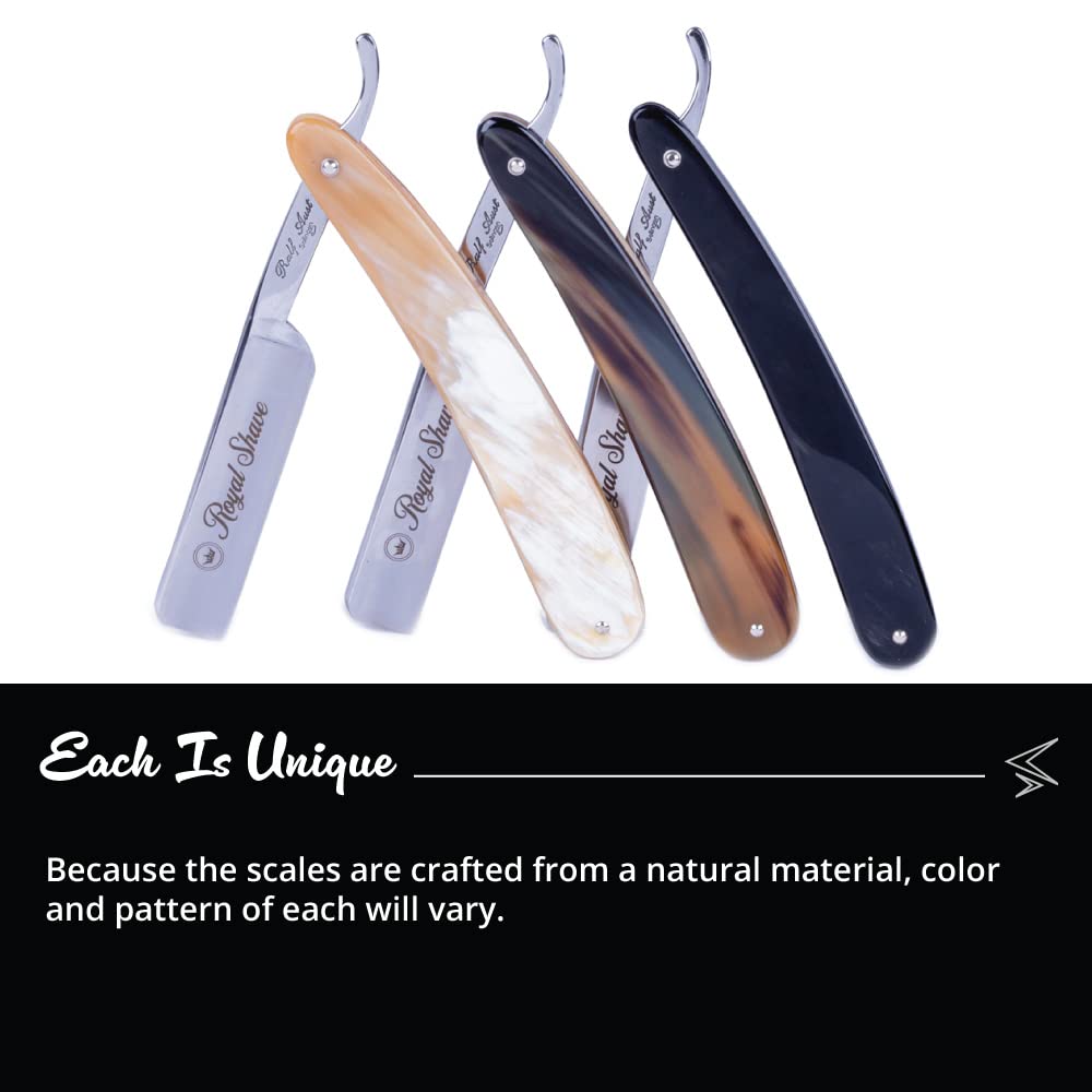 5/8” Straight Razor Full Hollow Square Point Special Carbon Steel, Shave Ready Handmade Classic Wet Shaving Straight Razor (MADE IN GERMANY) Genuine Horn