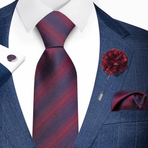 Image of joy alice 70 Colors Ties Set Men Mixed Color Necktie Handkerchief Cufflinks Brooch 3.15 Formal