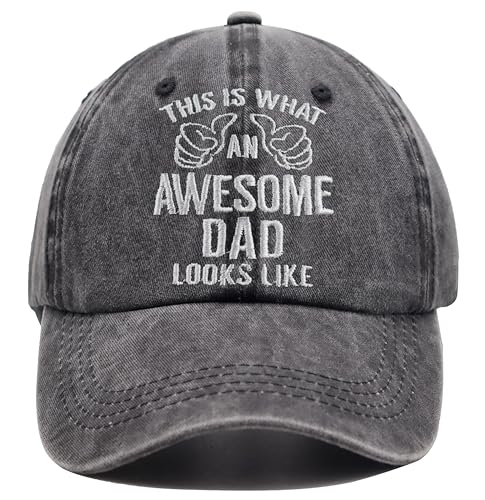 Dad Hats for Men, Fathers Day Birthday Gifts for Papa Daddy, Adjustable Embroidered Cotton World's Best Father Baseball Cap