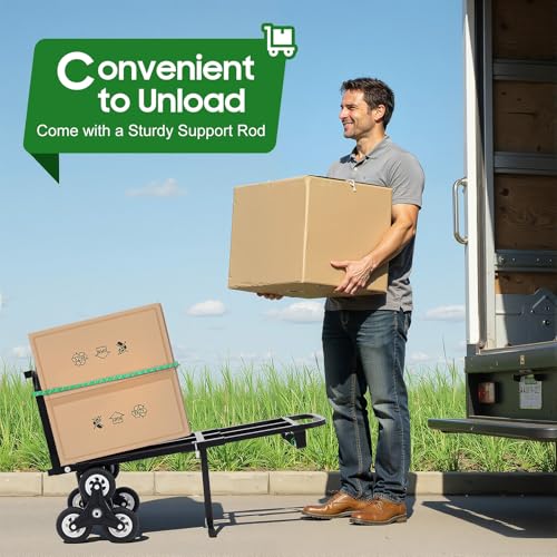 Carrito para escaleras de 6 ruedas 460 lbs plegable miniatura 6