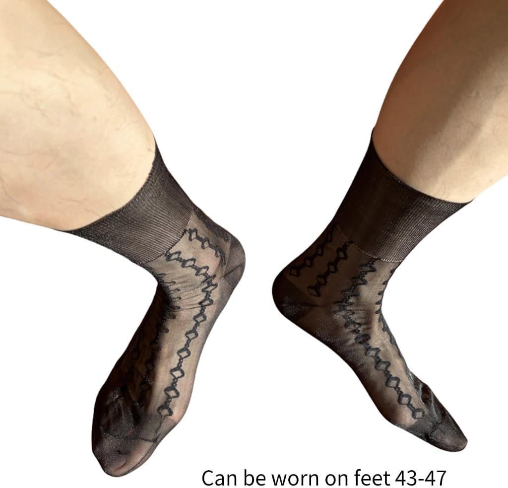 Men Dress Socks Casual Business Socks Soft Nylon Work Trouser Socks Middle Tube Socks Breathable Ankle Socks Crews