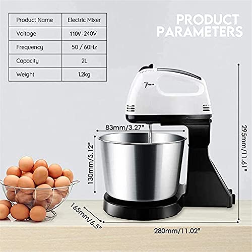 ZDAMN Standmixer Auto Teigmischer 7 Geschwindigkeit Verstellbare Lebensmittelaufnahme Küchenmaschine Mixer Home 2L… – Bild 8