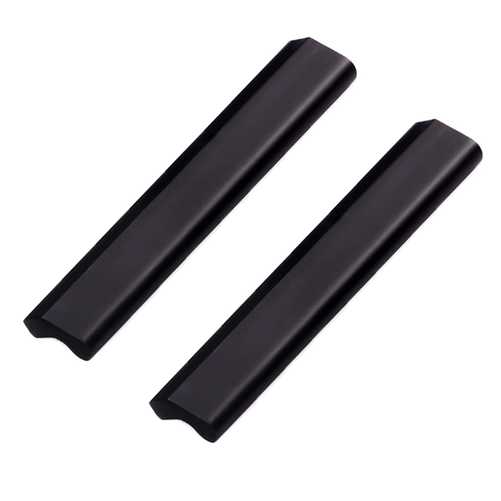 LQZAXSRDR Concealed Drawer Handles, Concealed Cupboard Handles Drawer Pulls Door Levers 2 Pack Black Alum Alloy Multiple Sizes(Hole Distance 128MM)