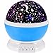 Star Projector Constellation Rotation Night Light Rechargeable Galaxy Light LED Bedroom Lamp with Music (Pink)