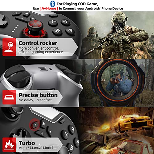 Aghi Bluetooth Controller For Switch/Pc/Iphone/Android/Apple Arcade Mfi Games/Tv/Steam thumb #3