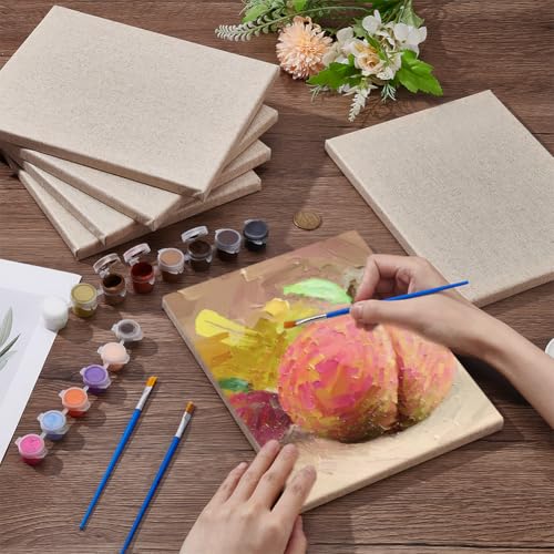 Toile de lin apprêtée sans déformation pour acrylique - 4