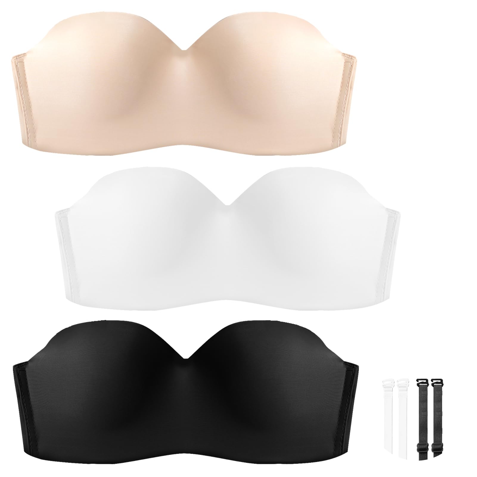 AIEOE 3er BH Teenager Mädchen Sport Bra Softbra Trägerloser Bralette Ohne Bügel Nahtlose Gepolsterte Unterwäsche für 12-18 Jahre Kinder mit verstellbarem und abnehmbarem Schultergurt - 32-38