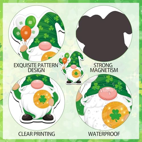 25PCS St. Patrick's Day Cruise Door Magnets Decorations, Waterproof St. Patrick's Day Refrigerator Magnets Lucky Irish Shamrock Magnet Stickers for Saint Patrick Irish Party Decor Supplies - 4