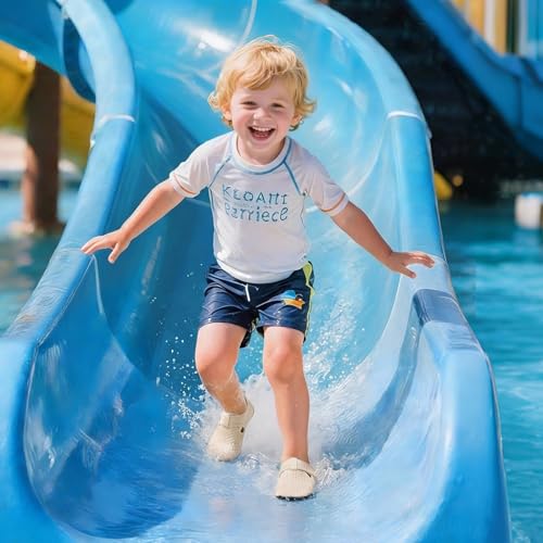 Image of LeIsfIt Kids Water Shoes Girls Boys Quick Dry Aqua Socks Breathable Swim Shoes Non-Slip Barefoot Socks for Beach Surf