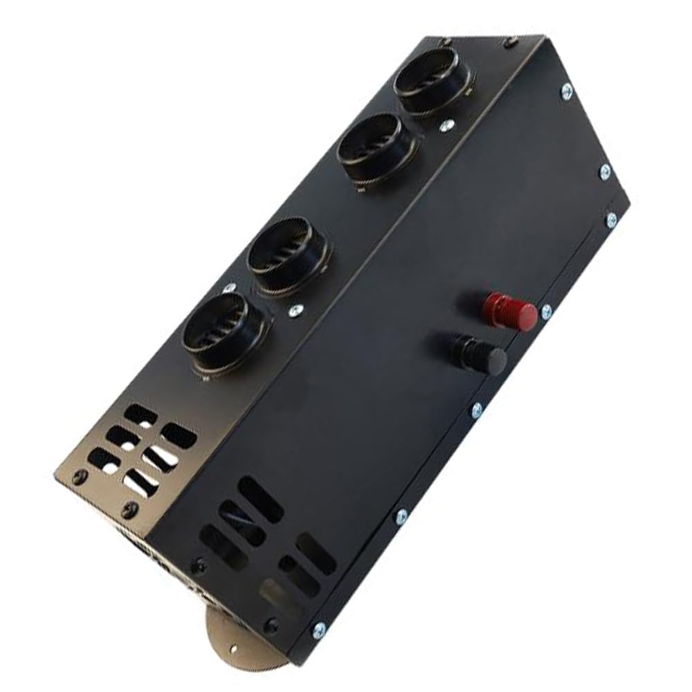 Riloer Riscaldatore Elettrico per Auto, sbrinatore per Camper, 12 V, 600 W-800 W, Ventilatore riscaldatore Portatile, 4 Fori, sbrinatore per Parabrezza, Riscaldamento e Raffreddamento