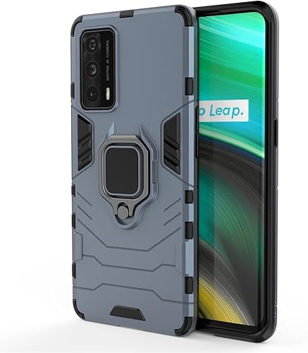 Miniatura 4 de Compatible con OPPO Realme X7 Pro Ultra, soporte de anillo de metal a prueba de golpes (funciona con soporte magnético para automóvil), cubierta