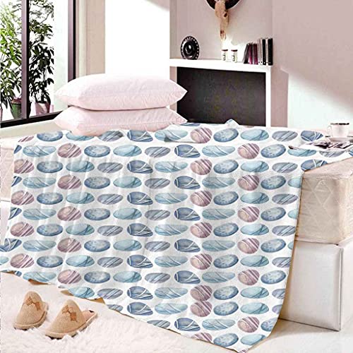 Couverture flanelle 150x200cm pierre bleue douce pour lit et canapé - 5