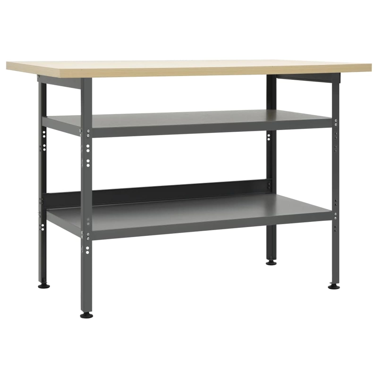 Banco da Lavoro Grigio 120x60x85 cm in Acciaio,Banco da Lavoro,Banco da Lavoro Officina/Cucina,Armadi per Utensili-145344