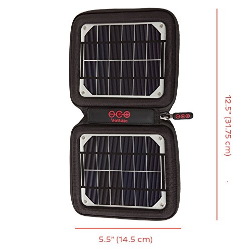 Voltaic Systems Amp Portable Rapid Solar Charger With Battery Pack (Power Bank) 6,400Mah & 2 Year Warranty | Powers Phones Compatible With Iphone, Tablets, Usb, & More | Waterproof - Charcoal #TOP1