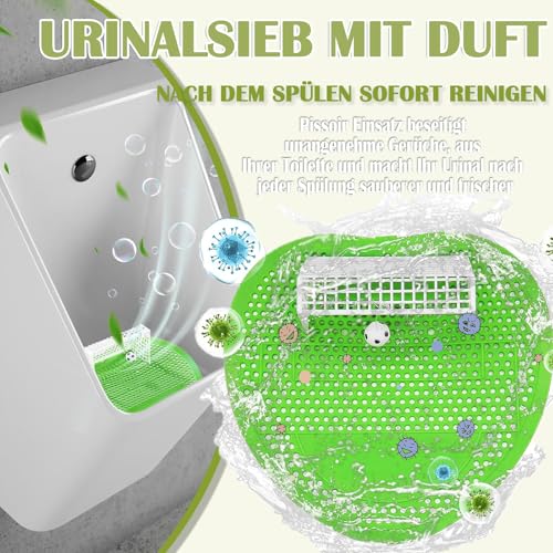 Pack of 15 Urinal Sieves with Fragrance, Funny Football Urinal Sieves, Pissoir Insert with Fragrance, for All Types of Shopping Malls, Offices and Schools - Image 3