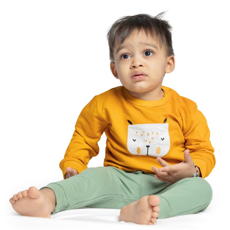 Image of Real Basics Unisex Cotton Fleece Full Sleeve Track Suit for Boys & Girls