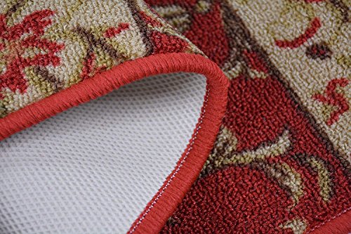 Stair Treads Skid Slip Resistant Backing Indoor Carpet Stair Treads Veronica Red Design 8 ½ Inch X 26 ¼ Inch (Set Of 13, Red) #TOP7