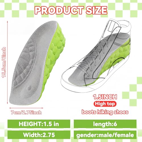Plantillas elevadoras para aumentar altura 3.5 cm, 4 pares miniatura 2