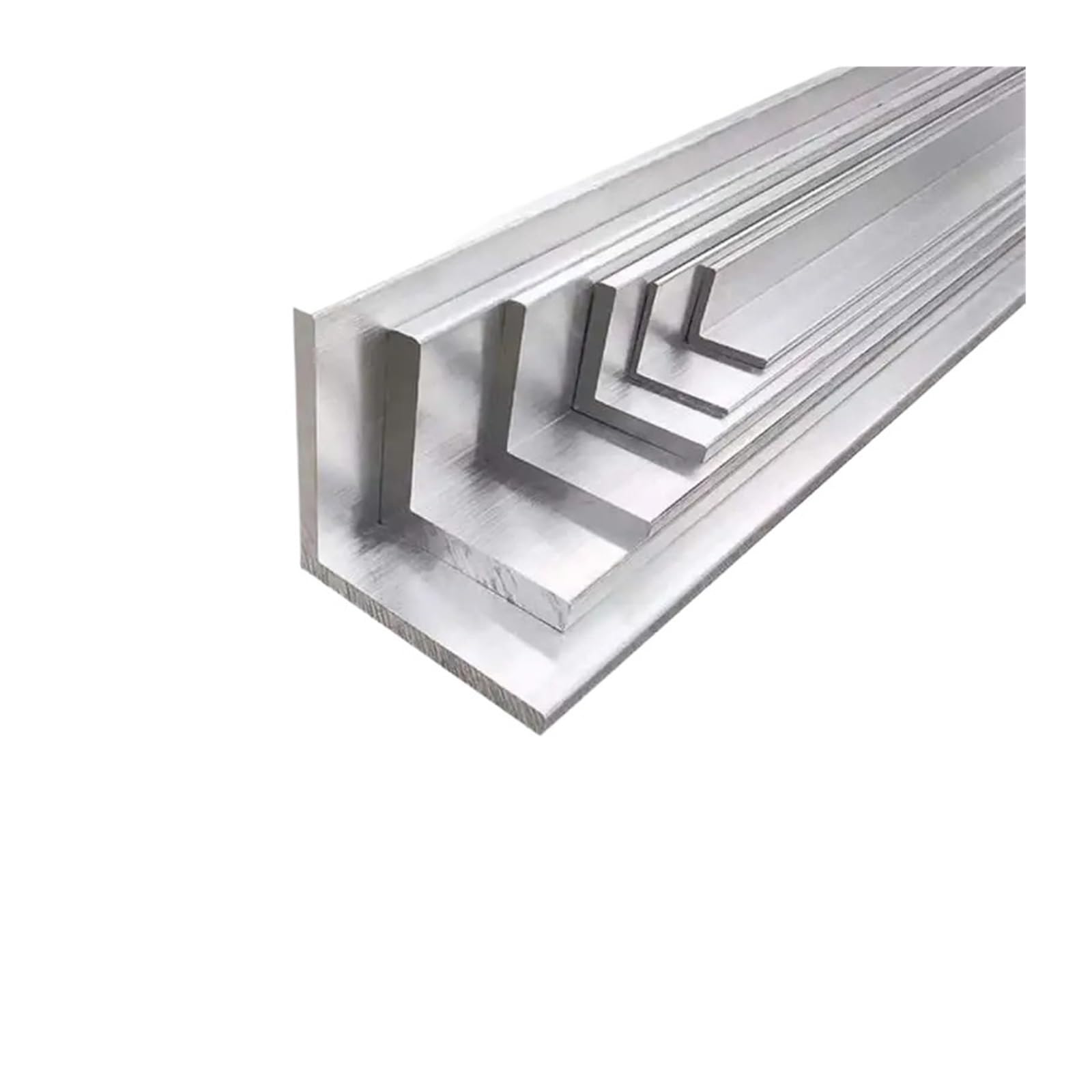 Ángulo de aluminio Borde de aleación aluminio en forma L 1 pieza | Aluminio 6063 en ángulo recto Resistente al óxido Plata ligera(500MM_THICK 4MM)