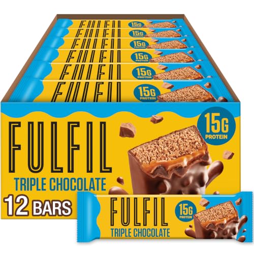 FULFIL Triple Chocolate Protein Bars, 15g Protein, Gluten Free, 12 ct