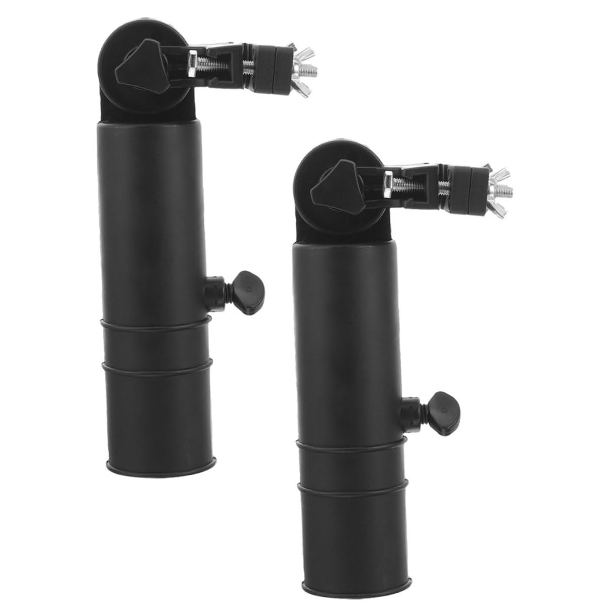 2 Piezas Soporte Paraguas para Carrito de Golf Ajustable Soporte Resistente para Bolsa de Golf Accesorio Práctico y Portátil para Condiciones Variadas de Color Negro