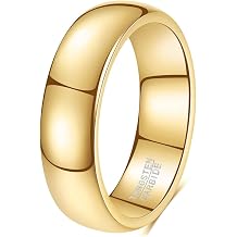 Classic 2mm 4mm 6mm Tungsten Carbide Wedding Band Ring For Men Women Silver/Black/Gold/Rose Gold/Rainbow Domed High Polish Tungsten Ring Comfort Fit Size 5-12