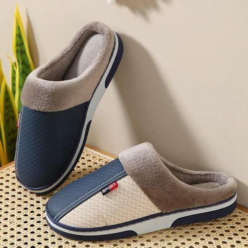 Pantoufles de maison chaudes pour hommes avec semelle d'extérieur - 5