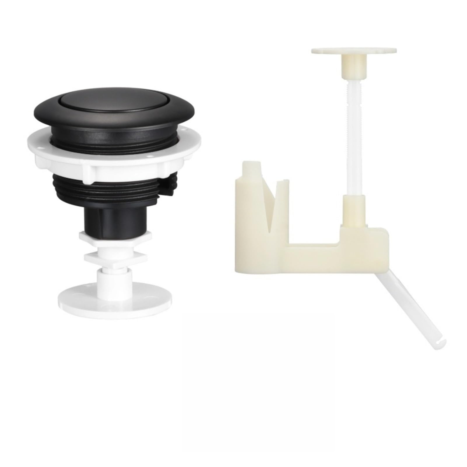Réparer chasse d'eau instable grâce au bouton poussoir WC noir et son support