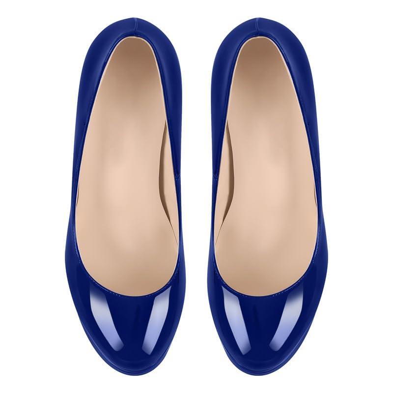 richealnini Sexy Platform Heel for Women Slip On Stiletto High Heel Pumps Closed Toe Heels4