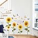 EMIRACLEZE Christmas Gift Hot Sale Beautiful Sunflower Floral Removable Mural Wall Stickers Wall Decal for Window Decor Living Room Home Decor