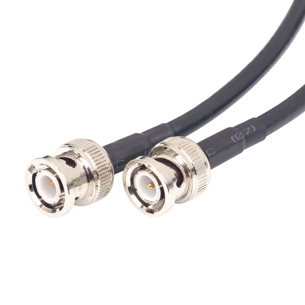 Asudaro Cavo Bnc Maschio A Bnc Maschio, 50 Ohm Bnc Maschio A Bnc Maschio Cavi Coassiali in Rame Puro Cavo di Prolunga Coassiale A Bassa Perdita per Cavo Coassiale Digitale Antenna Tv Satellitare