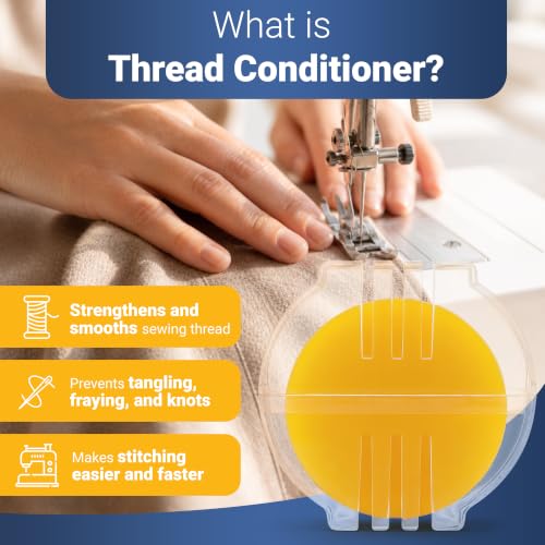 Image of Thread Wax and Thread Conditioner (2pk) - for Sewing and Gloss Threads Waxer. Magic Conditioner for Hand Sewing Embroidery. Hand Quilting Supplies to Strengthen and Reduce Knots