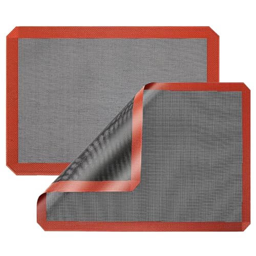 Silicone Baking Mat 40x30cm, 2 PCS Non Stick Baking Sheet Reusable Silicone Mats, Non-Slip & Heat-Resistant, BPA Free, for Microwave Oven, Oven Liner, Trays Silicone Baking Mat 40x30cm, 2 PCS Non Stick Baking Sheet Reusable Silicone Mats, Non-Slip & Heat-Resistant, BPA Free, for Microwave Oven, Oven Liner, Trays