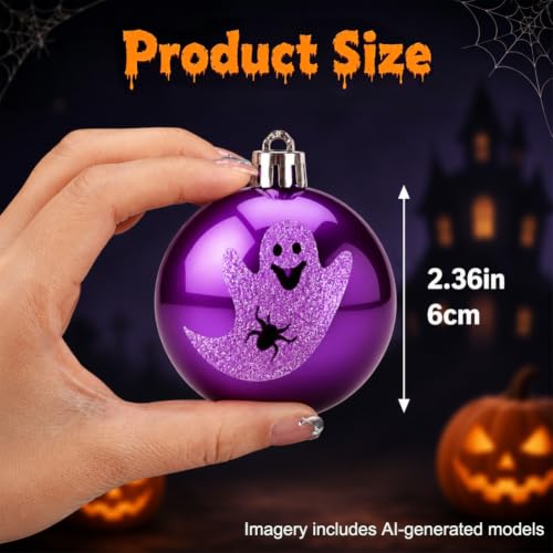 Tenn Well 16Pcs 2.36" Halloween Ball Ornaments for Tree by Tenn Well - Used condition - Image 3