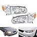 munirater Headlights Headlamp Assembly Replacement for Corolla 2001 2002 w/Corner Signal Lamp Left+Right 8115002100, 8111002110, 8152002070, 8151002070