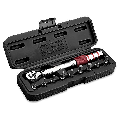Clé dynamométrique 2-15NM pour vélo avec embouts et boîte de rangement