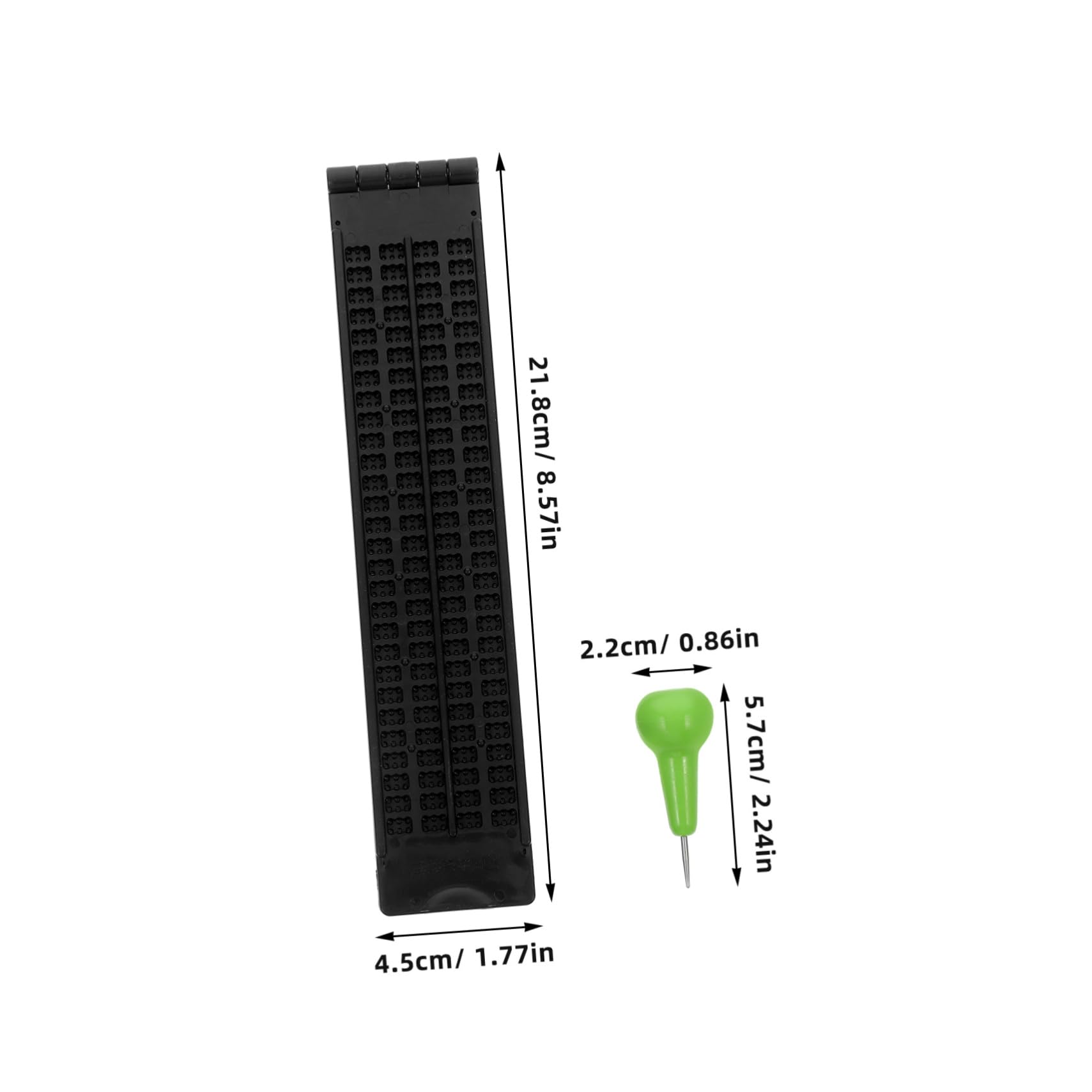 Valiclud Kit De Escritura Braille PortáTil Con Pizarra Y LáPiz Capacitivo Herramienta De EnseñAnza Para Ciegos DiapasóN Braille De 4 LíNeas Y 28 Celdas Accesorios De Aprendizaje Adaptados